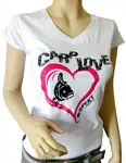 R-spekt tričko carp love dámské bílé - l