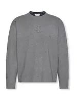 Calvin Klein Jeans Sveter  námornícka modrá / tmavosivá