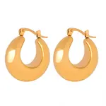 Troli Výrazné pozlacené kruhové náušnice VAAXF594G