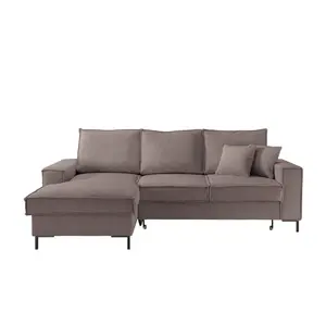 P & B ROHOVÁ SEDAČKA, textil, šedavě hnědá