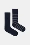 Ponožky Tommy Hilfiger 2-pack pánské, tmavomodrá barva, 701232601