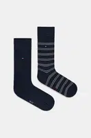 Ponožky Tommy Hilfiger 2-pack pánské, tmavomodrá barva, 701232601
