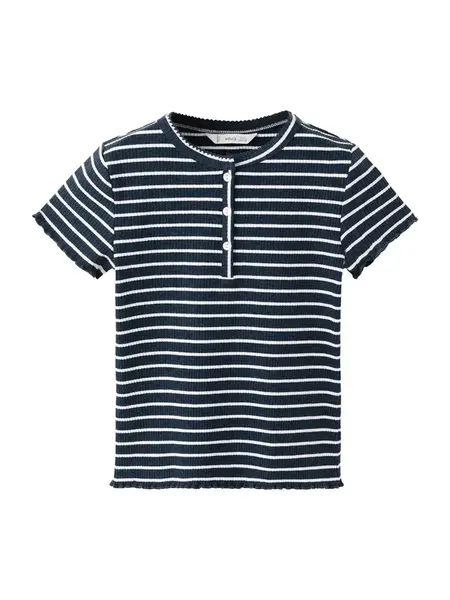 MANGO KIDS Tričko 'QUEEN'  námornícka modrá / biela