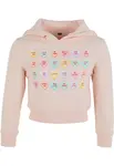 Children's cropped sweatshirt Sweet Heart Candy pink