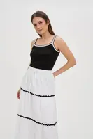 Marisse Black Cotton Top