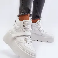 Biele dámske kožené tenisky Zazoo 3450