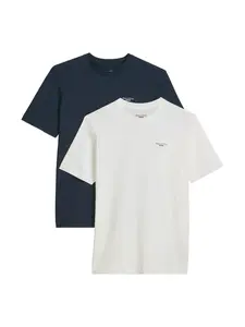 Marc O'Polo DENIM Tričko  tmavomodrá / biela