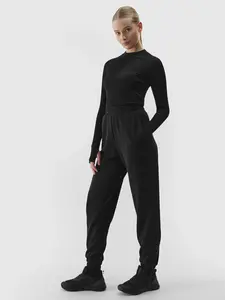 Women's jogger sweatpants with the addition of modal 4F - black