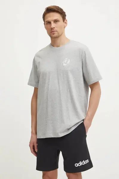 Bavlněné tričko adidas Originals MBN TEE šedá barva, s potiskem, JN7029