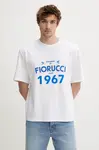 Bavlněné tričko Fiorucci White Dreaming 1967 Print Boxy Fit T-Shirt pánské, bílá barva, s potiskem, M02SMTSH103CJ01WH08