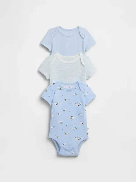 GAP dojčenské body, 3 ks - chlapci