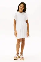 Dívčí šaty Tommy Hilfiger bílá barva, mini, KG0KG08472