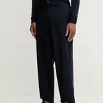 Kalhoty BARENA VENEZIA Camicia Mola pánské, tmavomodrá barva, ve střihu chinos, PAU5085.2736