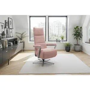 Sit & More RELAXAČNÍ KŘESLO, textil, starorůžová