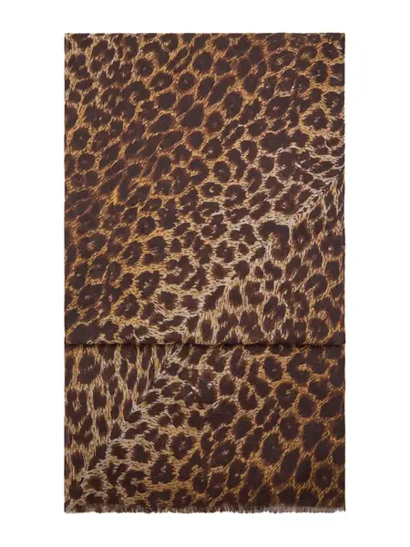 MANGO Šatka 'LEON'  hnedá / čierna