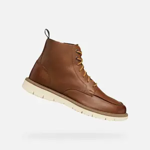 Brown Men's Ankle Boots Geox Pove - Mens