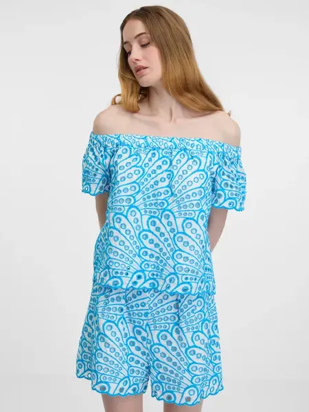 Orsay Blue Women's Patterned Blouse - Women's