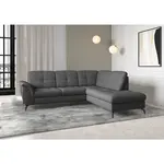 Sit & More ROHOVÁ SEDAČKA, textil, tmavě šedá