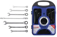 BGS technic Očkoploché ráčnové klíče 8-19 mm, sada 7 dílů v držáku - BGS 1596