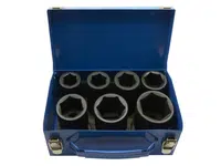 Nástrčné hlavice, úderové - průmyslové 1", 24 - 46 mm, 7 ks - ADLER AD-7D
