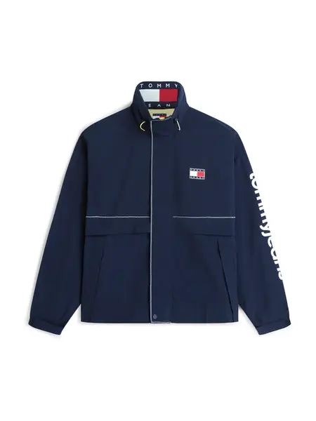 Tommy Jeans Prechodná bunda 'Oversized Regatta'  tmavomodrá / čerešňová / biela
