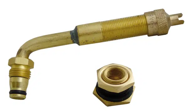 Redukce EM ventilu, výška 22,5 mm, závity 7,6 a 12,6 mm - Ferdus 11.128 Varianta: úhel 60 stupňů. délka 106 mm