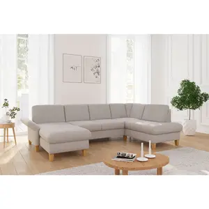 Sit & More SEDACÍ SOUPRAVA, textil, šedobéžová