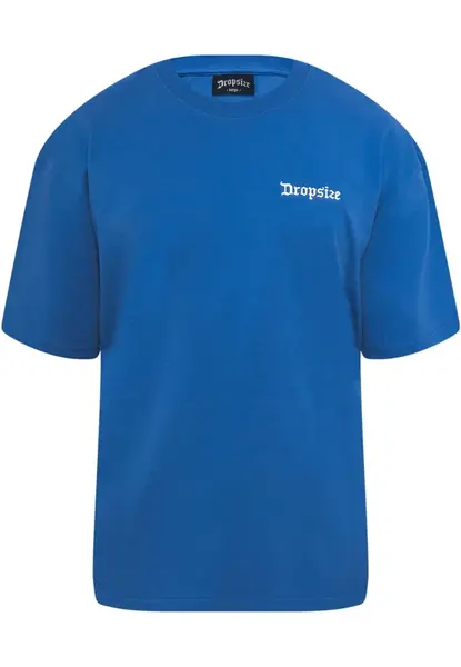Dropsize Tričko 'Heavy Embo'  modrá / kráľovská modrá / biela