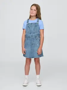 GAP Dětská džínová sukně s laclem - Holky