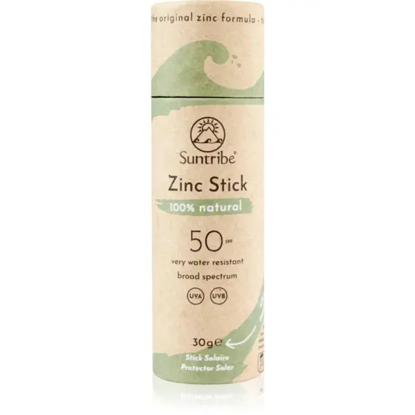 Suntribe Sports Zinc Stick minerálna ochranná tyčinka na citlivé miesta SPF 50 Mint Green 30 g