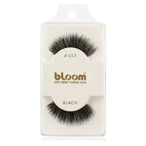 Bloom Natural nalepovacie mihalnice z prírodných vlasov No. 117 (Black) 1 cm
