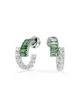 Swarovski Náušnice 'Matrix'  zelená / priehľadná