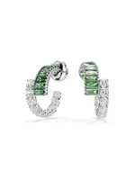 Swarovski Náušnice 'Matrix'  zelená / priehľadná