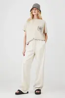 Kalhoty Medicine dámské, béžová barva, široké, high waist