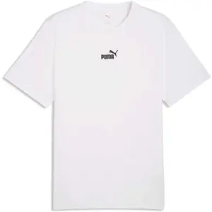 Puma ESSENTIALS SMALL NO.1 LOGO CENTERED TEE Pánské tričko, bílá, velikost