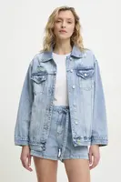 Džínová bunda Answear.LAB modrá barva, přechodná
