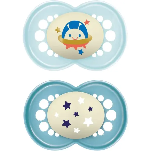 MAM Original Night 6m+ dudlík Turquoise 2 ks