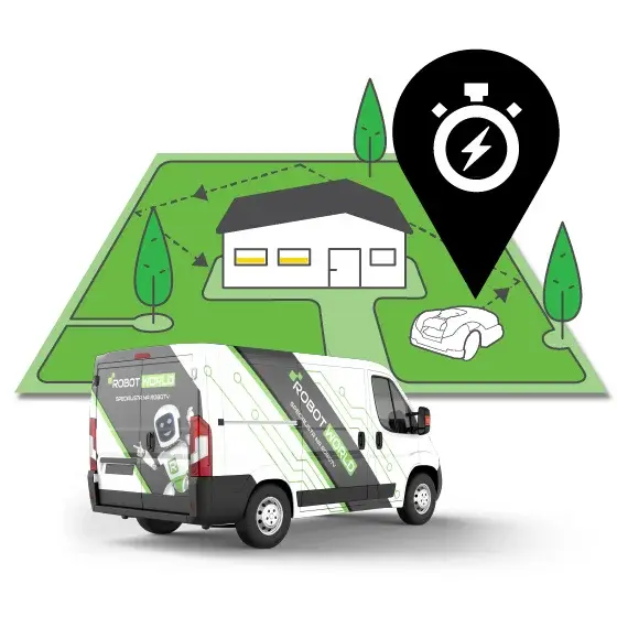 Expresní instalace robotické sekačky