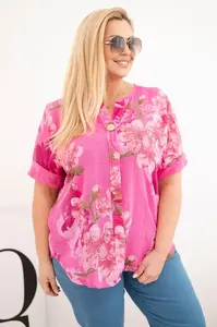 Kesi květovaná halenka s výstřihem do V