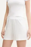 Kraťasy Guess LIA dámské, bílá barva, hladké, high waist, O5GD01 KCQ72