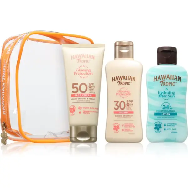 Hawaiian Tropic Glowing Protection Trio cestovní sada na opalování