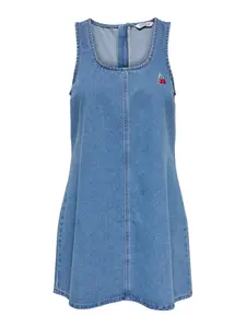 ONLY Šaty 'ONLMARIGOLD'  modrá denim / červená
