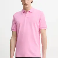 Bavlněné polo tričko Marc O'Polo růžová barva, 523223053092