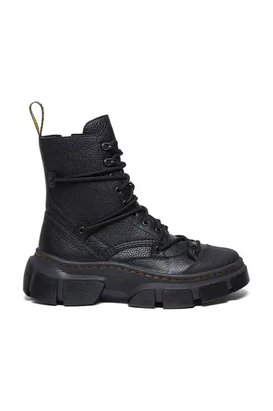 Kožené kotníkové boty Dr. Martens DMXL černá barva, na platformě, DM41646001