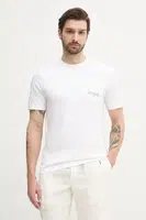 Bavlněné tričko Tommy Hilfiger bílá barva, s potiskem, MW0MW38623