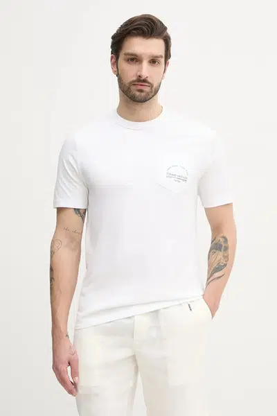 Bavlněné tričko Tommy Hilfiger bílá barva, s potiskem, MW0MW38623