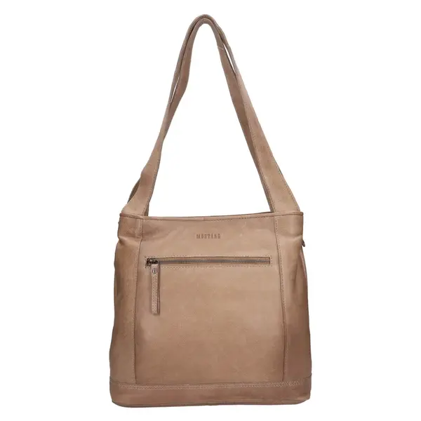 Dámská kožená kabelka Mustang Vanda - tmavě béžová