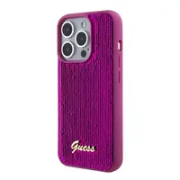Zadní kryt Guess Sequin Script Logo pro Apple iPhone 15 Pro Max, purpurová