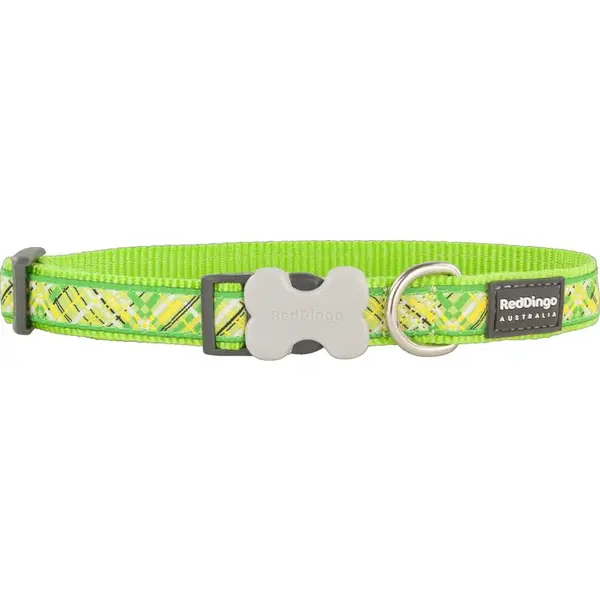 Nylonový obojok Red dingo FLANNO zelený, Veľkosť: XS