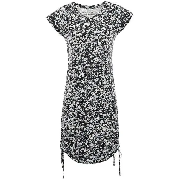 ALPINE PRO DWENA Dámske šaty, čierna, veľkosť